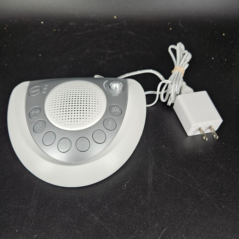 Sleep 8 Sound Therapy System White Noise Machine Timer Adjustable Volume WORKS